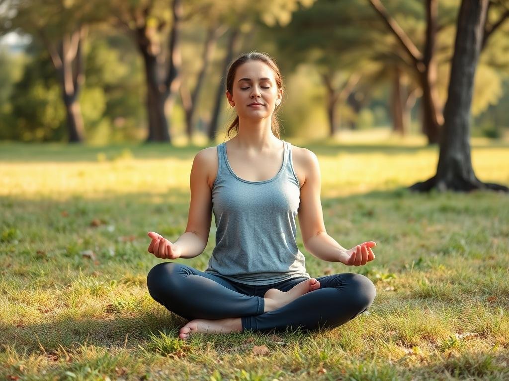 Person practicing meditation outdoors as part of stress management top health tips Person practicing meditation outdoors as part of stress management top health tips
